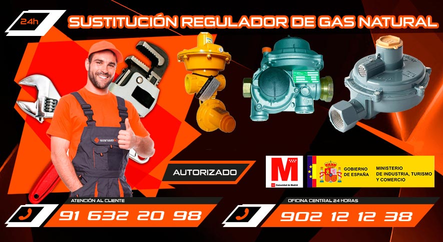 Sustitución regulador gas natural en Ajalvir